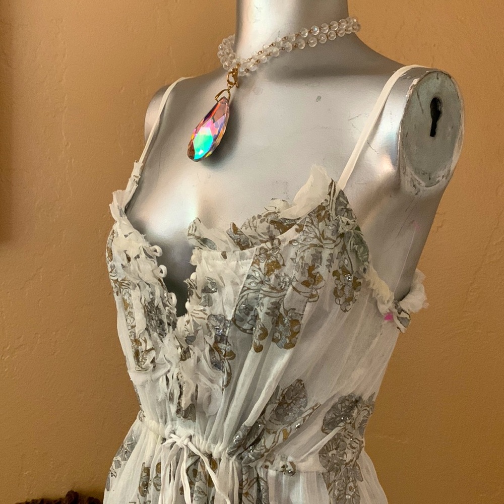 Juliett Dunn Sleeveless Floral Gorgeous Detailed Dress. Sz OS - Picture 5 of 9